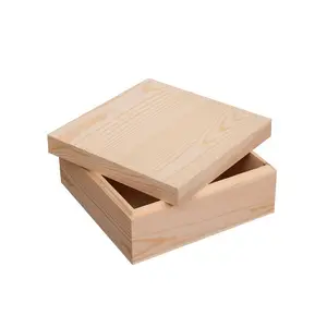 Tamanho do logotipo personalizável, caixa de embalagem exterior de madeira sólida caixa de armazenamento de madeira