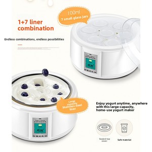 <span class=keywords><strong>Yaourtière</strong></span> Électrique 1,5 L en Acier Inoxydable, Fermenteur Multifonction avec Contrôle Tactile pour Usage Domestique - Product Image 2