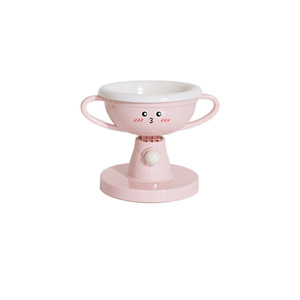 Support de gamelle pour animaux de compagnie, hauteur réglable, base antidérapante, pour chats et chiens, alimentation en intérieur, design simple en plastique - Product Image 2