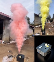 Nouvelle machine à fumée métallique couleur, télécommandée, 2000W AC 220-240V, pour révélation du sexe, décorations de fête du Nouvel An