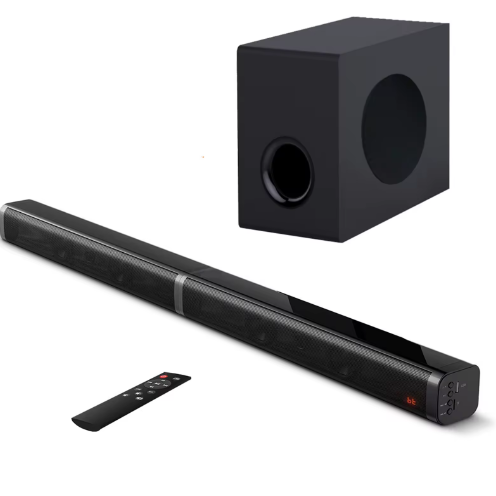 Vofull 2.1ch Blue Tooth Sound Bar Home Theater System Wireless Subwoofer