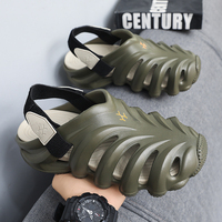 Sandales de sport pour hommes avec logo personnalisé, en EVA respirant, séchage rapide, semelle épaisse, pour la plage et les activités de plein air, chaussures décontractées – Grande Vente