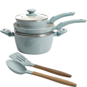 Batterie de cuisine de luxe 2026 à fond à induction en aluminium antiadhésif, ustensiles de cuisine, ensemble d'ustensiles de cuisine - Product Image 4