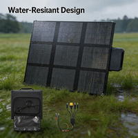 Panneau solaire monocristallin pliable léger et étanche noir 400W avec une efficacité de 23% pour le camping et les camping-cars