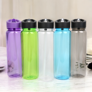 Vente chaude Produits 2023 <span class=keywords><strong>Tristan</strong></span> 800Ml Bouteille D'eau Transparente En Plastique Mangeur 24 Oz 750Ml Botilito De Agua Bouteille D'eau Avec Paille - Product Image 2