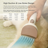 Tondeuse à cheveux électrique 3,2 L, brosse lissante pour toilettage des animaux, brosse anti-poils pour chiens et chats, kit aspirateur pour animaux