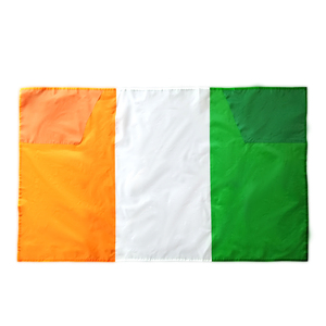 Poliéster ligero 5x3fts Irlanda cuerpo capa <span class=keywords><strong>bandera</strong></span> volando <span class=keywords><strong>verde</strong></span> blanco naranja impreso con mangas de brazo - Product Image 4