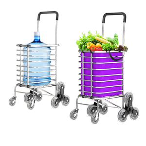 Carrito de Compras Plegable de Aleación de Aluminio con Cuatro Ruedas y Plataforma, con Remolque Pequeño <span class=keywords><strong>para</strong></span> Uso Doméstico - Product Image 1