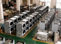 Laveuse-sécheuse commerciale empilable de haute qualité, machine à laver qui économise de l'espace pour hôtel, hôpital, appartement, blanchisserie en libre-service