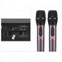 Enceinte de karaoké avec deux microphones sans fil X6
