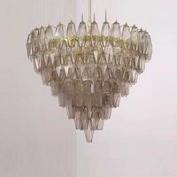 Lustre en cristal suspendu professionnel pour intérieur, idéal pour hall d'hôtel, villa, restaurant, supermarché, personnalisable, LED
