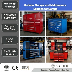 Armoire à outils robuste avec 7 tiroirs et 1 compartiment de rangement pour <span class=keywords><strong>garage</strong></span>, atelier de maintenance, équipement <span class=keywords><strong>mécanique</strong></span>, usine OEM/ODM - Product Image 5