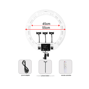 Bon <span class=keywords><strong>55cm</strong></span> 100W lampe annulaire FS 640II photographie vidéo diffusion en direct anneau lumière cils artiste ringlight photographie maquillage lumière - Product Image 6