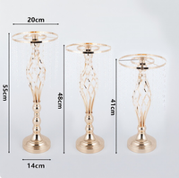 Supports à fleurs en métal doré de haute qualité, modernes, pour mariage, vases, centres de table, décorations pour la maison, utilisation sur table, décoration de mariage