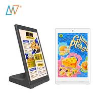 Kiosque de tablette d'affichage à cristaux liquides Android de bureau de restaurant d'intérieur de 10 pouces Écran publicitaire de signalisation numérique