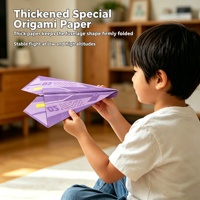 Kit d'avion en papier télécommandé 2,4 GHz DIY avec lumière, jouet planeur pour enfants, cadeau éducatif STEM