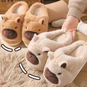 SHIXIAOSHU Graziose pantofole a forma di coniglietto, pantofole in peluche calde e confortevoli per autunno e inverno, rosa, 41/42 EU