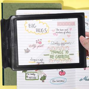 แว่นขยายหน้าเต็มทรงสี่เหลี่ยมผืนผ้าสำหรับอ่านเลนส์หลอดไฟ LED 3X แบบเรียบง่าย - Product Image 6