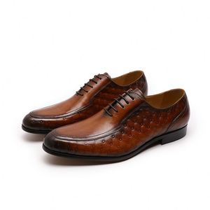 Chaussures de travail formelles en cuir véritable Oxford décontractées d'hiver pour hommes, style italien - Product Image 2