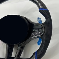 Volant en fibre de carbone et cuir avec LED pour modèles F10/F30/G20/G30/G38/G42/G80 Série 3/5 Xdrive