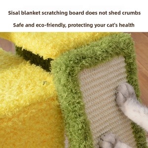 Sunflower Griffoir pour chat en sisal, avec nid et plateforme de saut intégrés, pour grands chats, <span class=keywords><strong>hauteur</strong></span> 83 <span class=keywords><strong>cm</strong></span>, Modèle MP35, Transfrontalier - Product Image 2