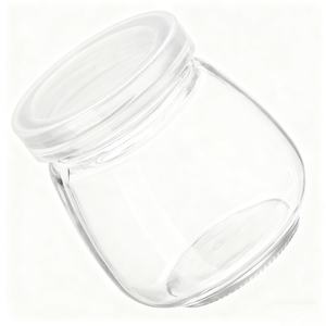 ขวดแก้วใสขนาด 100 มล. 200 มล. 350 มล. สำหรับนม โยเกิร์ต พุดดิ้ง พร้อมฝาพลาสติก สำหรับใส่ข้าวโอ๊ต เมล็ดกาแฟ ขายส่ง - Product Image 1