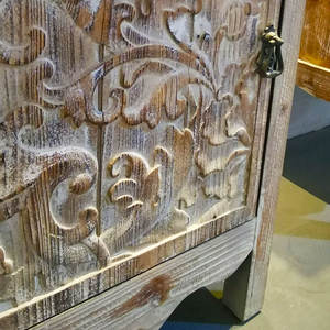 האמגושים חווה סלון בציר כפרי עלוב עץ אחסון קבינט צד עם גרבר דלת - Product Image 2