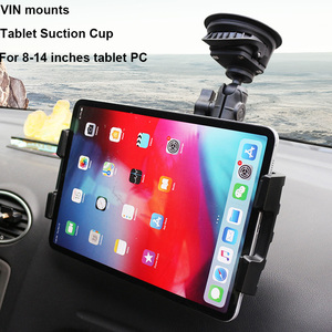 Support universel pour tablette, fixation sur grille d'aération de voiture ou ventouse sur tableau de bord/pare-brise pour tablettes de 8 à 14 pouces, support pour téléphone portable - Product Image 3