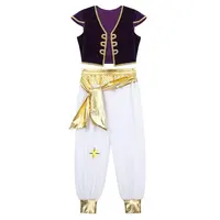 La entrega de los niños príncipe Árabe traje chaleco sin mangas Chaleco con pantalones conjunto Cosplay disfraz para Halloween