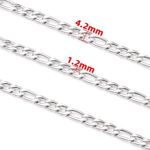 سلسلة كوبية من التيتانيوم والفولاذ Nk قلادة هيب هوب للرجال قلادة من المعدن سلسلة Nk مسطحة - Product Image 2