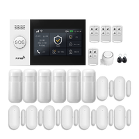 Kit d'alarme de sécurité domestique intelligent sans fil Tuya avec capteur de mouvement PIR, capteur de porte et carte RFID