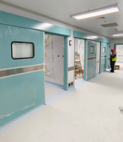 Porte coulissante automatique en alliage d'aluminium antibactérien pour salles d'opération hospitalières