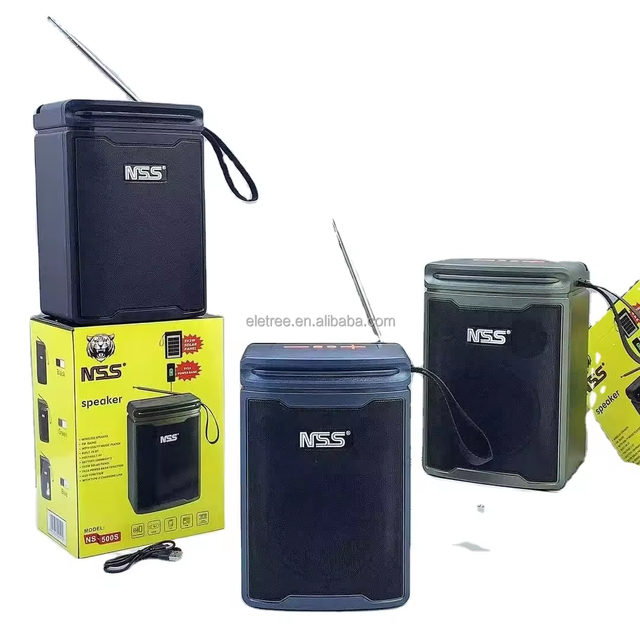 ELETREE NS-500S Party System Wirelessly Stream Rechargeable Disco-LED Light-up BT Speaker Portable FM Radio