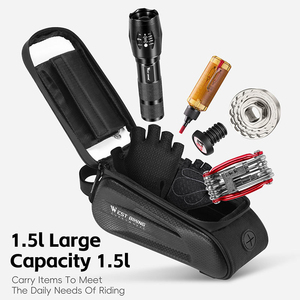 Sacoche de cadre de vélo WEST BIKING en EVA rigide avec écran tactile, sacoche avant pour téléphone portable, étanche, pour VTT et vélo de route - Product Image 3