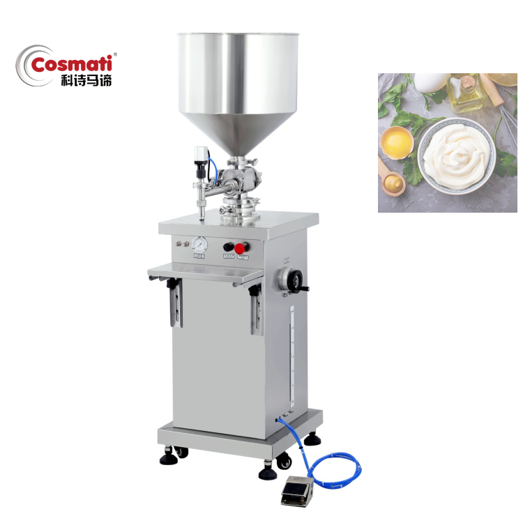 Semi-automatic pneumatic cosmetic cream lotion liquid soap bottle filling machine