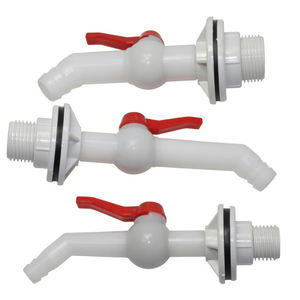 Ensemble de robinetterie G1" 3/4" 1/2" avec bec incliné, <span class=keywords><strong>tuyau</strong></span> long, <span class=keywords><strong>raccord</strong></span> fileté en plastique, adaptateur de traversée de plaque pour réservoir d'eau, <span class=keywords><strong>raccord</strong></span> rapide - Product Image 3