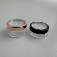 Bidon cosmétique transparent d'emballage de 20g 30g avec le pot rose de fenêtre d'or pour des cosmétiques