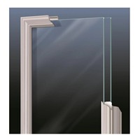 Kit de Marco de Vidrio Transparente de 10 mm y 24" x 66" (Vidrio Completo) para Puertas Corredizas de Patio, para Interiores de Casas