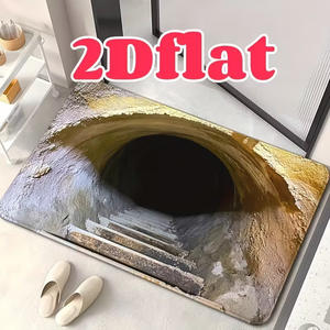 Alfombra de Entrada de Terciopelo Cristal, Rectangular, con Patrón Abstracto, Absorbente de Agua, Antideslizante, Resistente a las Manchas, para Uso Doméstico - Product Image 2