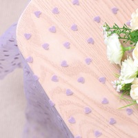 Tissu en dentelle suisse 20D violet floqué 23 g/m² ultra-fin 100 % polyester pour jupe, vêtement, tulle doux imprimé effet soie