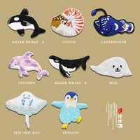 Patchs brodés thermocollants d'animaux mignons, appliques brodées d'animaux sauvages assorties pour vêtements, sacs, et loisirs créatifs pour enfants