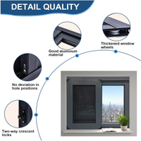 Puertas y Ventanas de Gran Tamaño Personalizadas de Plástico, Acero y Aleación de Aluminio, Ventanas Abatibles de Aluminio con Vidrio Templado