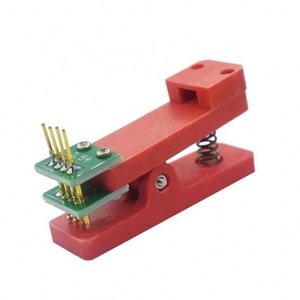 แท่นทดสอบ PCB พร้อมคลิปหนีบ 4 ขา ขนาด 2.54 มม. สำหรับดาวน์โหลดโปรแกรมและเขียนข้อมูล - Product Image 1