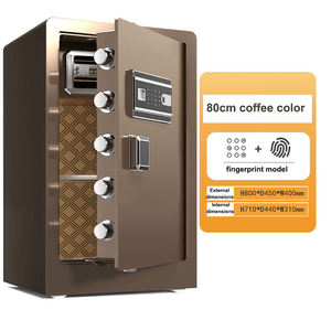 होम 80 सेमी पासवर्ड मॉडल कुंजी और इलेक्ट्रॉनिक डिजिटल लॉक ब्लैक/कॉफी सभी स्टील सुरक्षित बॉक्स - Product Image 2