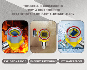 DUOTESI Sabit Amonyak Gazı Kaçak Dedektörü, Sesli+Işıklı Alarm, Yüksek Hassasiyetli Alüminyum Alaşımlı Yapı - Product Image 5