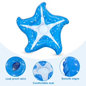MART 2026 Materassino Gonfiabile a Stella Marina a Pois, Lettino Galleggiante a Forma di Stella in PVC per Prendere il Sole e Intrattenimento in Vacanza - Product Image 4