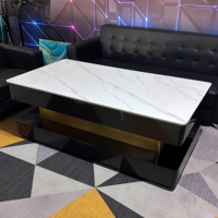 Table en marbre et acier inoxydable personnalisée pour bar, KTV, boîte de nuit, mobilier de bar