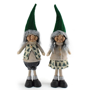 Poupées nains de Noël vertes tricotées, faites à la main, de style scandinave nordique, pour la maison, la cuisine, la ferme, 25 pouces - Product Image 1
