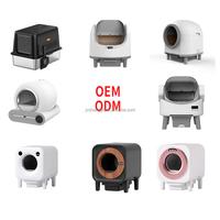 Litière automatique intelligente électrique OEM 80L anti-odeur pour chats et chiens, auto-nettoyante