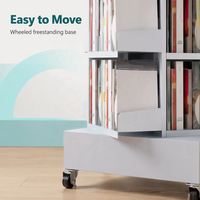 Étagère de présentation rotative en métal personnalisée et moderne pour bibliothèque, librairie, pour le rangement de carnets, magazines, livres, brochures, cartes postales, documents
